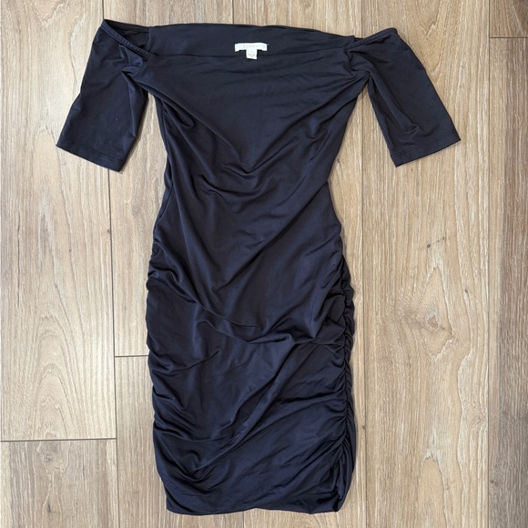Kookai Off Shoulder Ruched Bodycon Dress Size 1 | Elegant Party Mini XS S - Picture 1 of 6